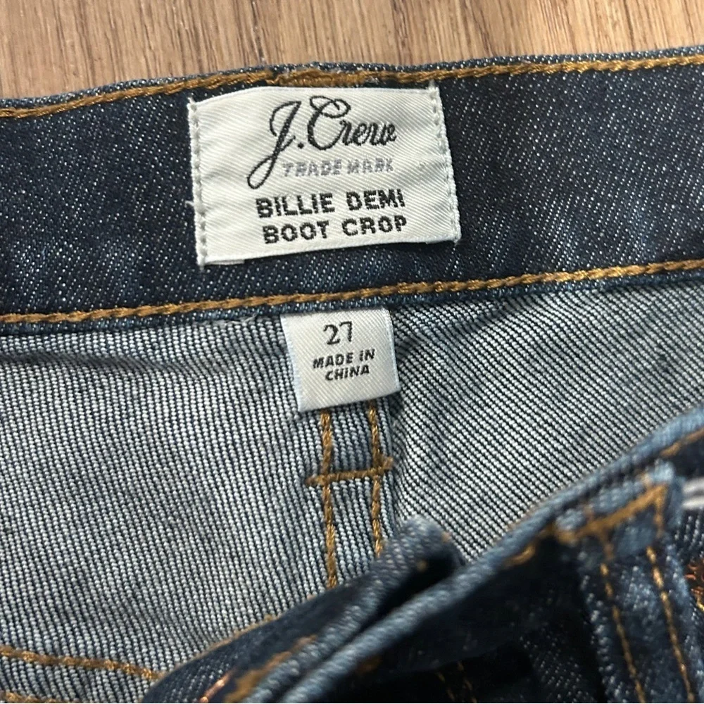 J.Crew Billie Demi Boot Crop Jeans Size 27 High Rise Excellent Condition - Picture 5 of 9
